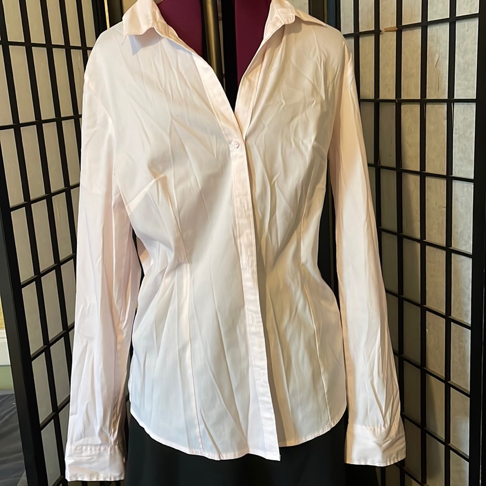 H&M pink button down collared shirt